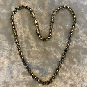 🍀VTG Silver Wheat Link Chain Necklace